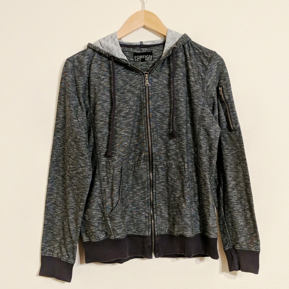 Foreign Exchange Marl Zip Up Hoodie